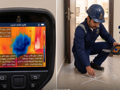 أفضل شركة كشف تسربات المياه بالقصيم - الكاميرا الحرارية وتحديد موضع التسرب بدقة