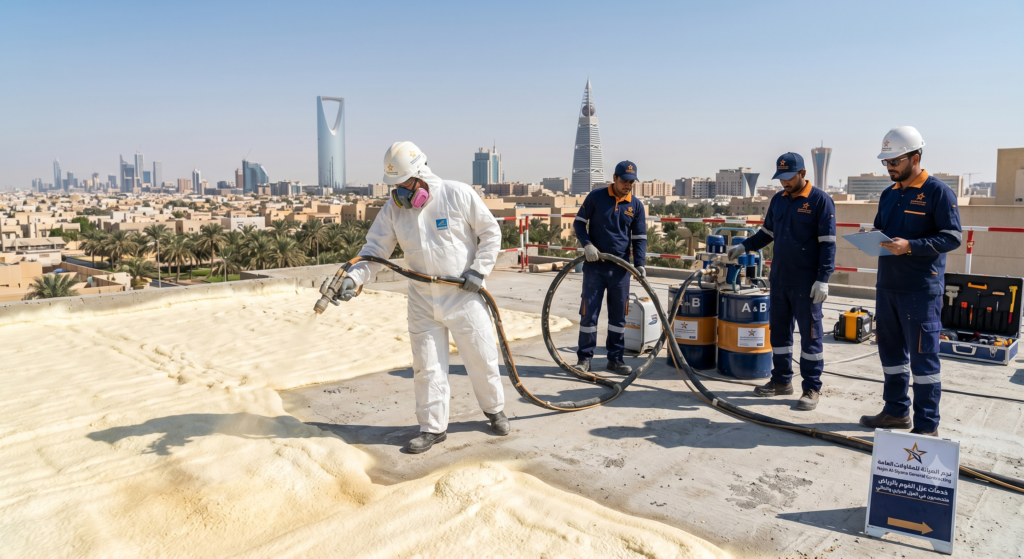 شركة عزل فوم بالرياض - فريق نجم الصيانة للمقاولات العامة